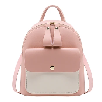

Women Girls School Bag PU Leather Backpack Mini Backpack Purse Travel Handbag Female Outgoing Shopping Travel Mini Bags Dropship