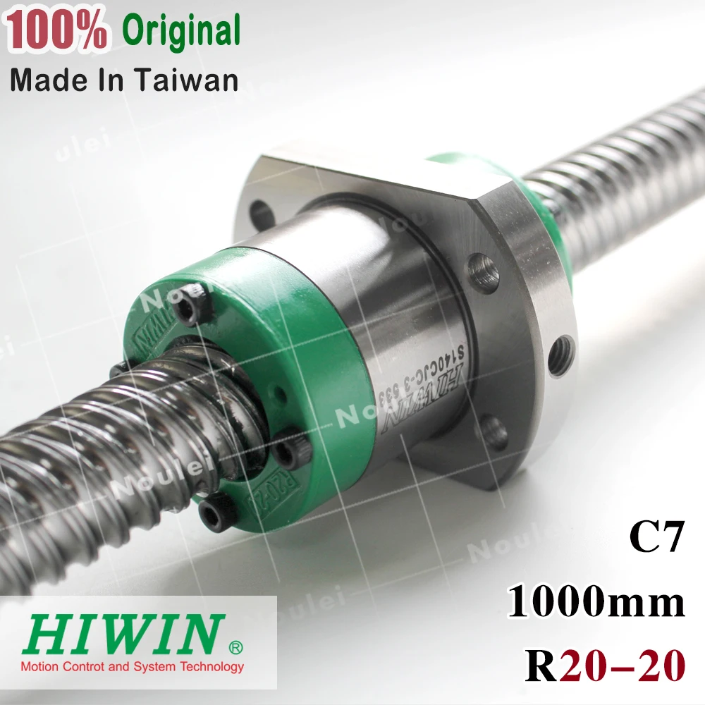 

HIWIN DFSH2020 ball screw 1000mm C7 dia 20mm big lead with nut for High speed CNC router parts kit