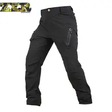 Тактические Брюки карго мужские боевая группа захвата камуфляжные армейские военные брюки хлопок много карманов стрейч гибкие мужские повседневные брюки