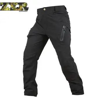 

Tactical Cargo Pants Men Combat Swat Camo Army Military Pants Cotton Many Pockets Stretch Flexible Man Casual Trousers