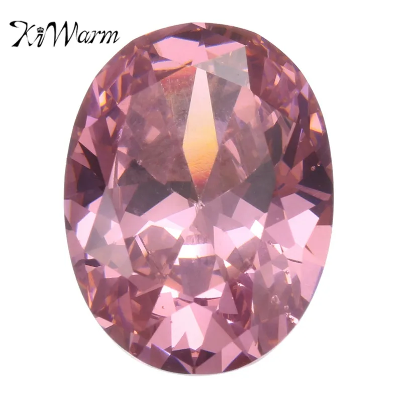 

KiWarm New 31.10CT Pink Sapphire Zirconia Oval Cut Gems Faceted 15X25mm Loose Gemstones for DIY Jewelry Rings Necklaces Crafts