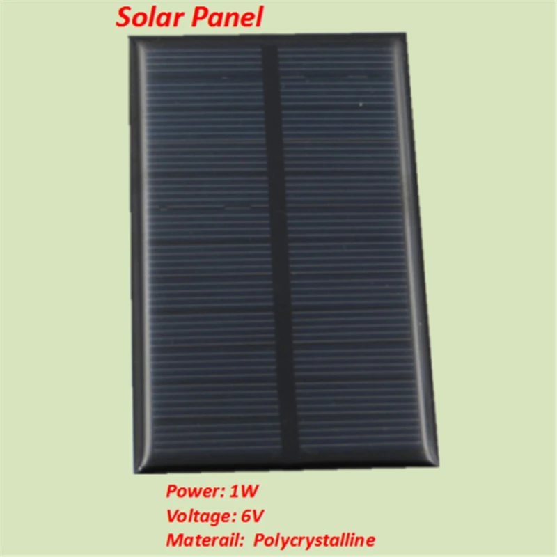 

Mini Solar Panel 6V 1W Bank Solar Power Panel Poly Module DIY Power For Light Battery Cell Phone Toy Chargers Portable