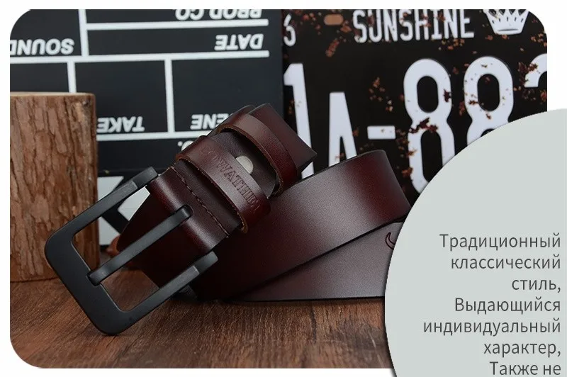 COWATHER мужской ремень для мужчин высокого качества Коровья натуральная кожа ремни горячая Распродажа ремень модные новые джинсы черная Пряжка XF010
