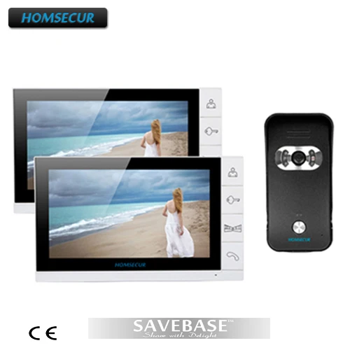 

HOMSECUR Wired Video Door Phone Doorbell Intercom System With 1XCamera And 2X9Inch Monitor
