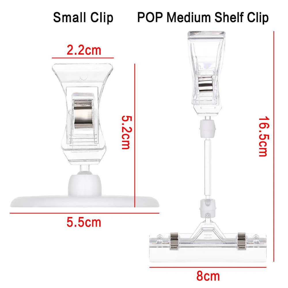 2 шт./лот прозрачные Пластик рекламных клипов Пластик знак Дисплей ценовые этикетки, теги зажим держатели в супермаркет, розничная