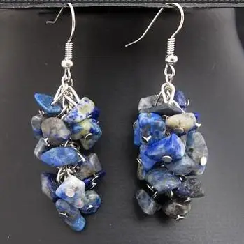 

Wholesale Handwork Stone Earrings,Blue L-apis Crystal Beads S925 Silvers Dangle Earring,Perfect Women Wedding Birthday Gift