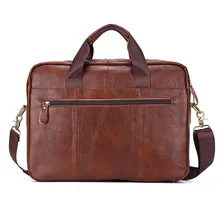  Men Genuine Leather Handbags Casual Leather Laptop Bags Male Business Travel Messenger Bags Men's Crossbody Shoulder Bag 