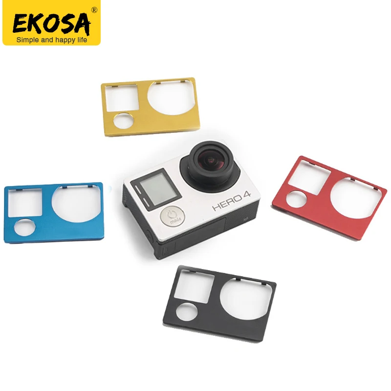 

EKOSA DIY Metal Faceplate For GoPro Hero 4 Black Action Camera accessories Cooling Panel Protector Cover Case For Go Pro Hero 4