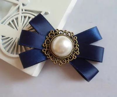 

2017 Real Hot Sale Ribbon Broches Juego De Tronos Korean Handmade Retro Brooch Beauties Bow Badge Small Tie Collar Flower