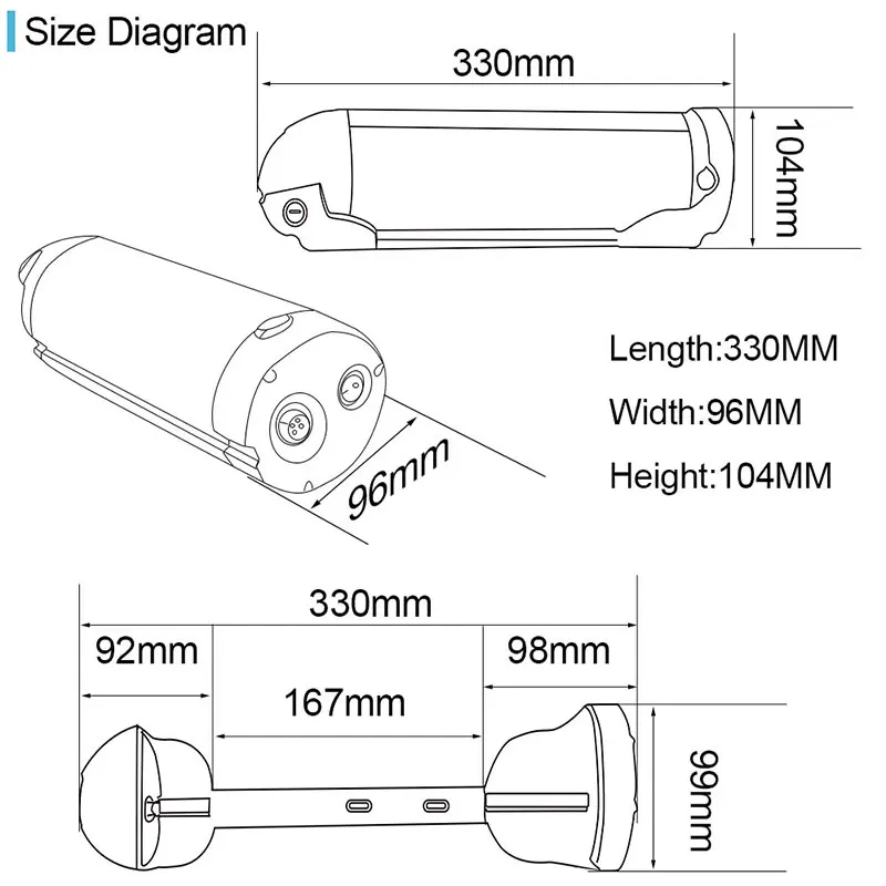 Best Shipping from USA 36V 10Ah Electric Bicycle Bottle Battery 36V 500W 350W 250W Kettle Battery Pack for 36V Bafang/8FUN BBS01 7