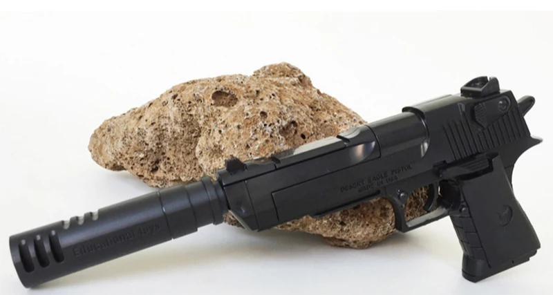 Сборные игрушки строительные блоки пистолет DIY блок пистолет с глушителем пустынный пистолет игрушка для детей Рождественский подарок на год 777