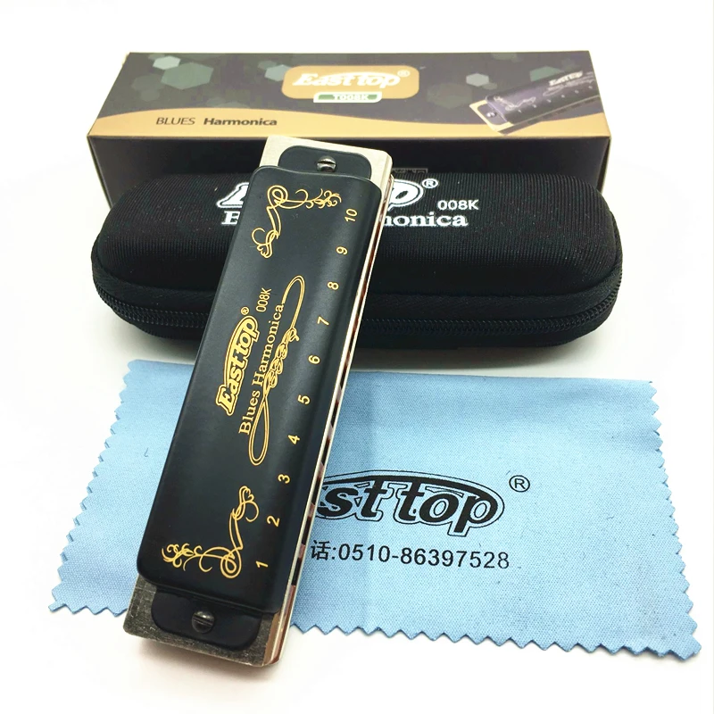 Горячая Распродажа Easttop Harmonica T008K Diatonic 10 Hole Armonica Blues mondharmonica gaita de boca Mouth Ogan