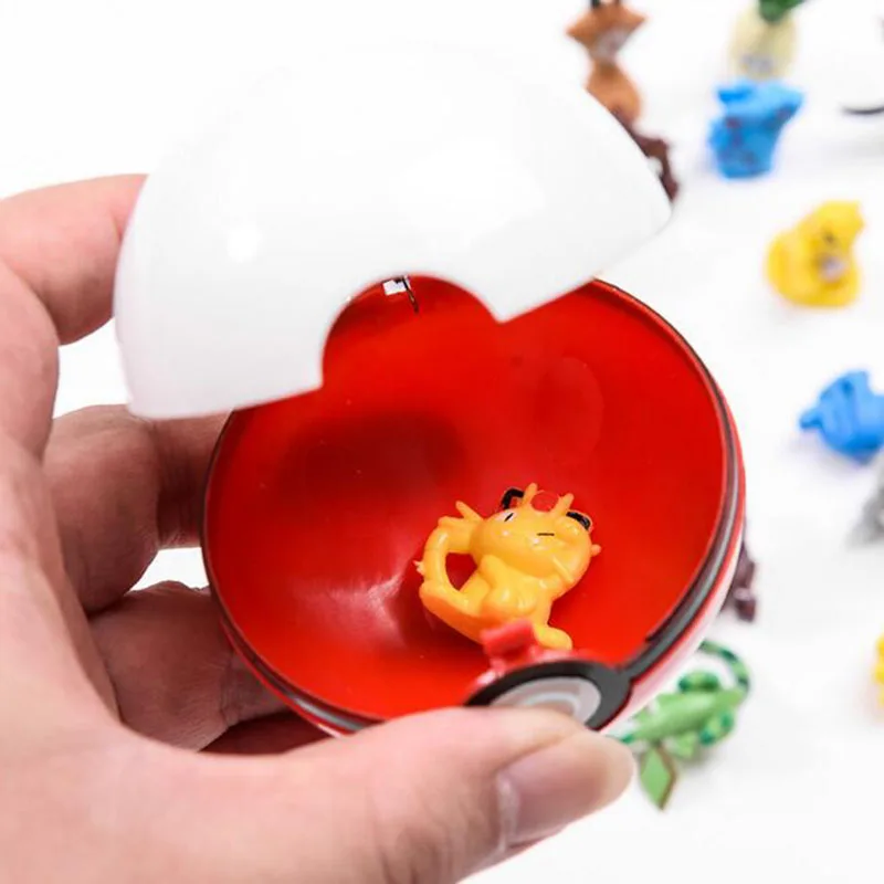 9 Styles 1PC 7cm Pokeball With 1PC Random Figures Inside Anime Action Figures Toys Pokeball