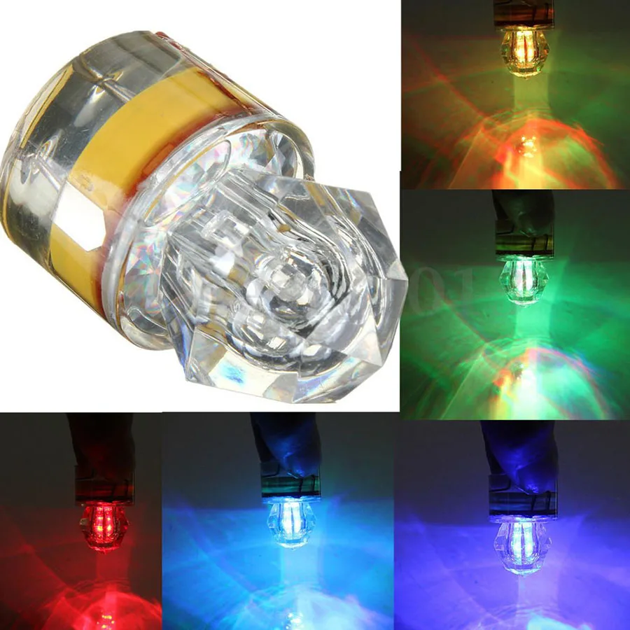 

Mini Underwater Outdoor Colorful Fishing Lights LED Flashing Lure Light Bait Diamond LED Fishing Lights Underwater