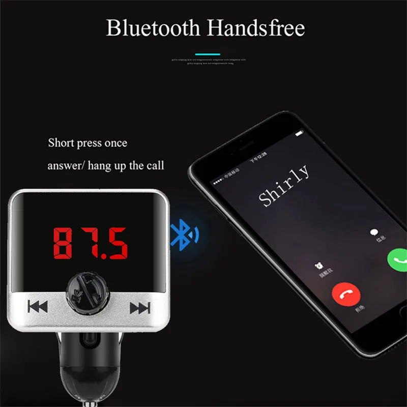 BT20 FM Transmitter Hands Free Wireless Bluetooth AUX Modulator Car Kit MP3 Player SD USB TF LCD Car Accessories Audio Music