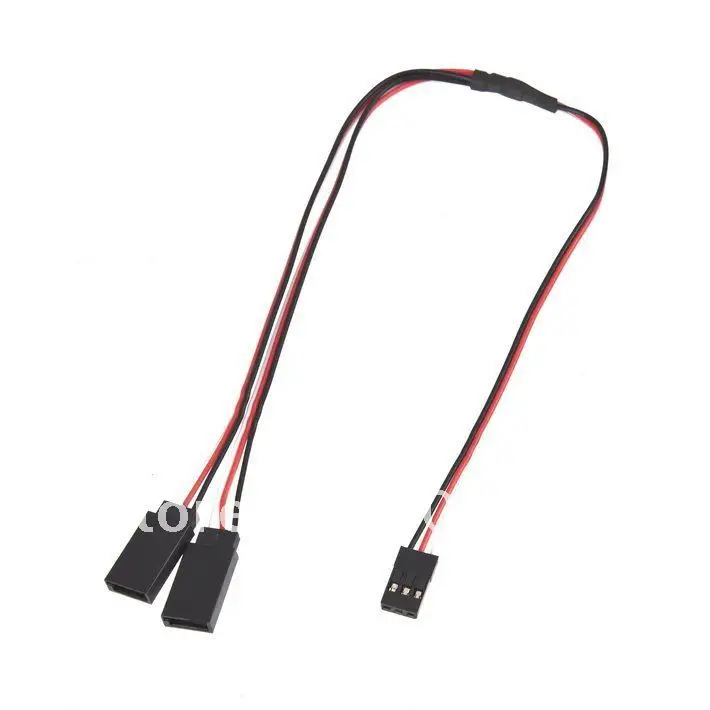 

50Pcs 12 inch 300mm Wire Large Current Heavy duty Flat Servo Y Extension Wire Cable for Futaba JR RECEIVER