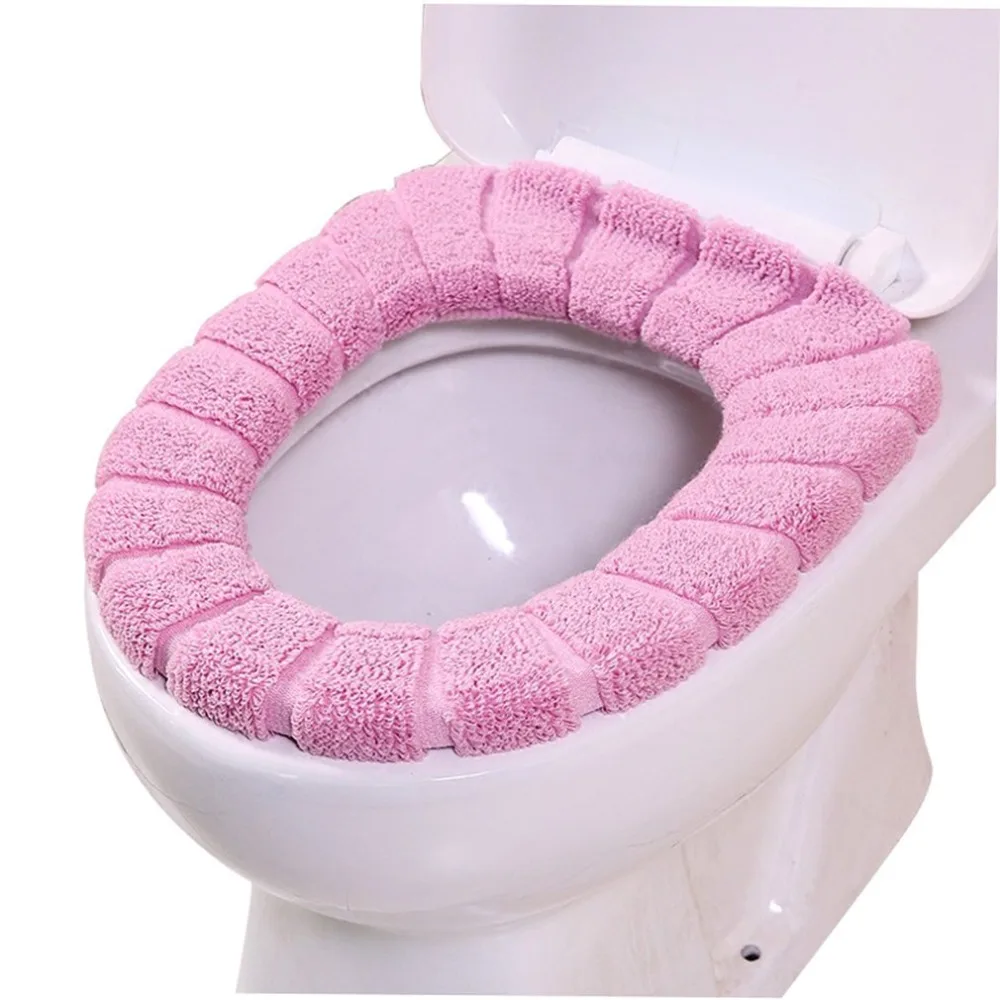O knit pumpkin pattern thickened soft toilet mat random ...
