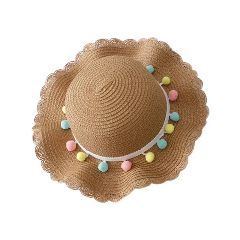 Летняя шляпка для девочки Кепка с козырьком от солнца с сумкой детская шапка Цветочная детская пляжная кепка новорожденная фотография Реквизит соломенная