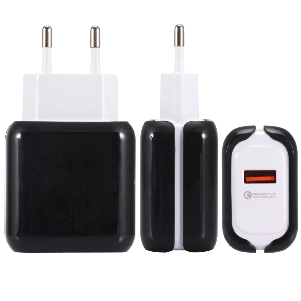 

QC3.0 2.4A Single USB Smart AC Travel Charger Fast Charger 5V Power Adapter Fast Charge