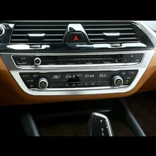 Автомобиль Центральной Консоли объем воздуха Ручка кондиционера рамка декоративная крышка Накладка для BMW 5 серии G30 G38 Хром ABS