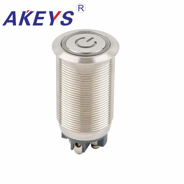 PX22B-P11-EPower Screw Terminals Push Button Switch 22mm LED Lighted Power Push Button