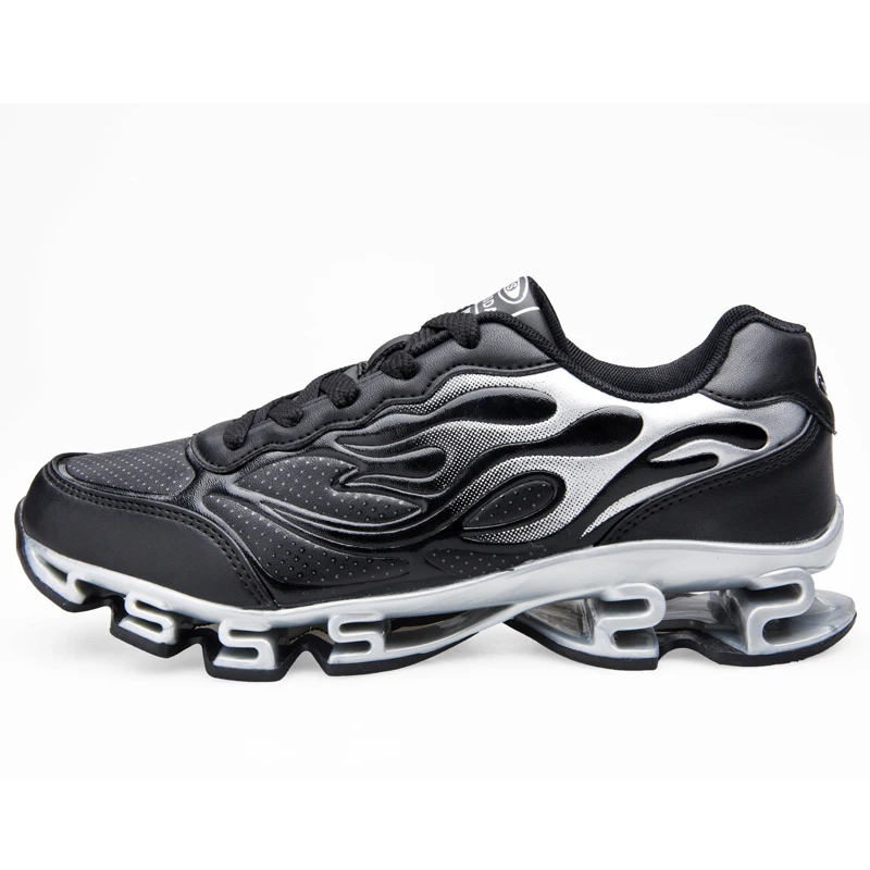 

2017 China Sports Sneakers Low Top Sneakers Leather Running Shoes Black/Red Track Shoes Spring and Autumn Men 's Sports Shoes
