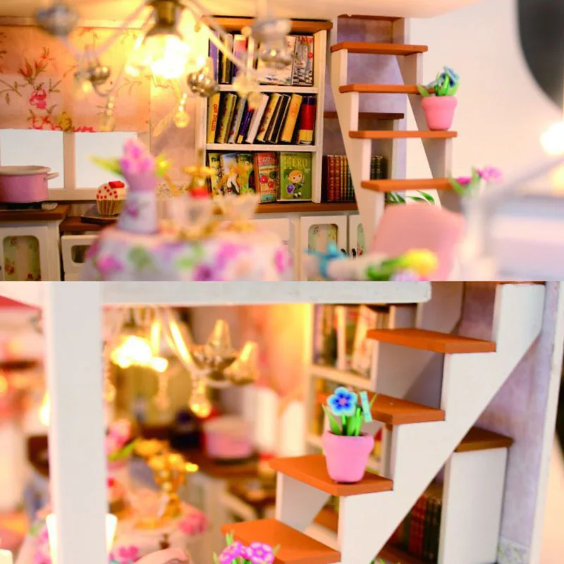 1 шт. кукольный домик DIY модель дома 3D сборная игрушка подарок на день рождения для детей 998