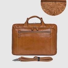 CARANFIER Мужские портфели из натуральной воловьей кожи Бизнес 15 дюймов компьютерные сумки высокое качество роскошные сумки на плечо