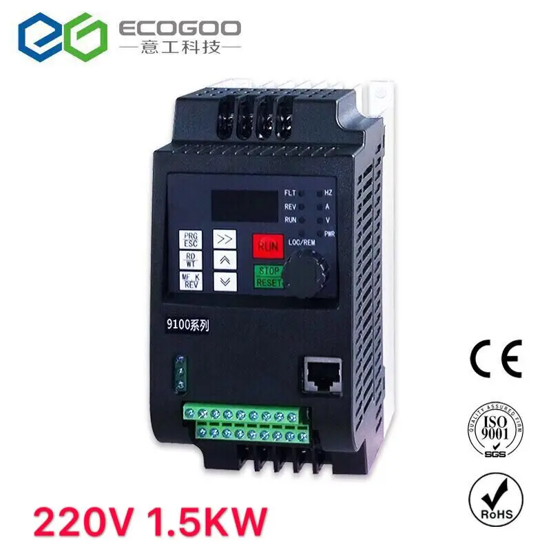 1.5KW/2.2KW 220V однофазный инвертор вход VFD 3 фазы выходной преобразователь частоты