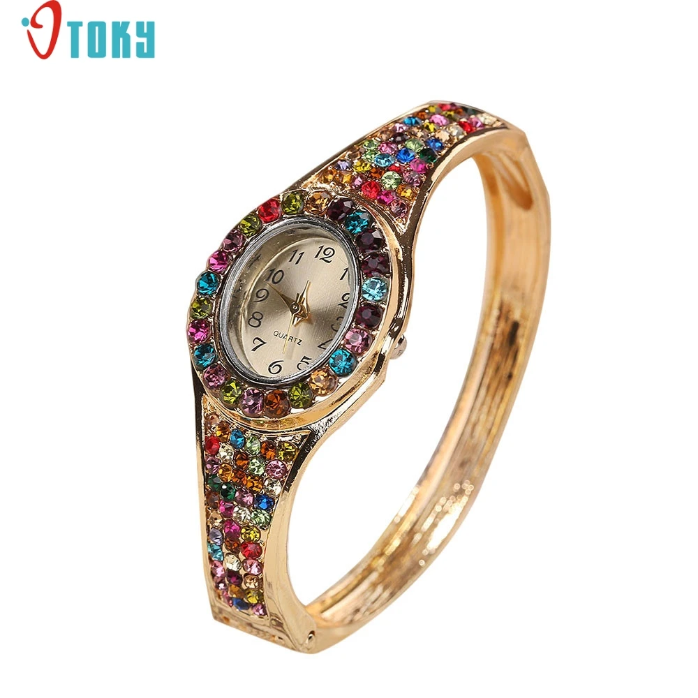 

OTOKY Fashion Women Oval Full star Diamond with diamond Bracelet Watch Analog Quartz Movement Wrist Watch dropshiping may 31 P30
