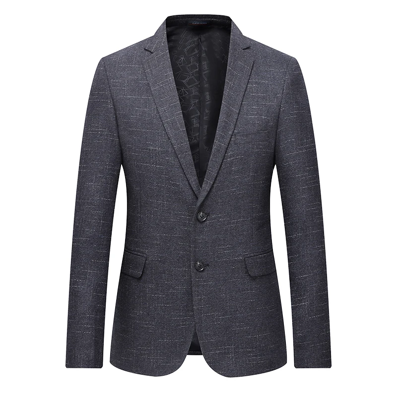 

Quality 2018 Spring New Blazer Men Fashion Two Buttons Casual Slim Fit Jackets Men Plus Size Long Sleeve Business Mens Blazer