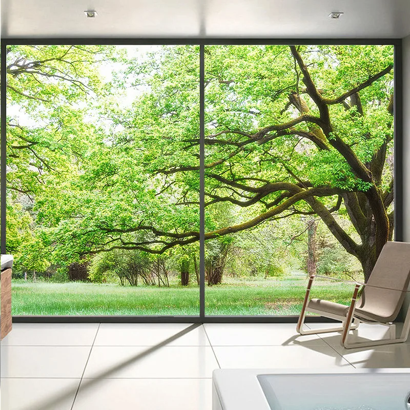 Self adhesive glass film window stickers transparent opaque sunscreen