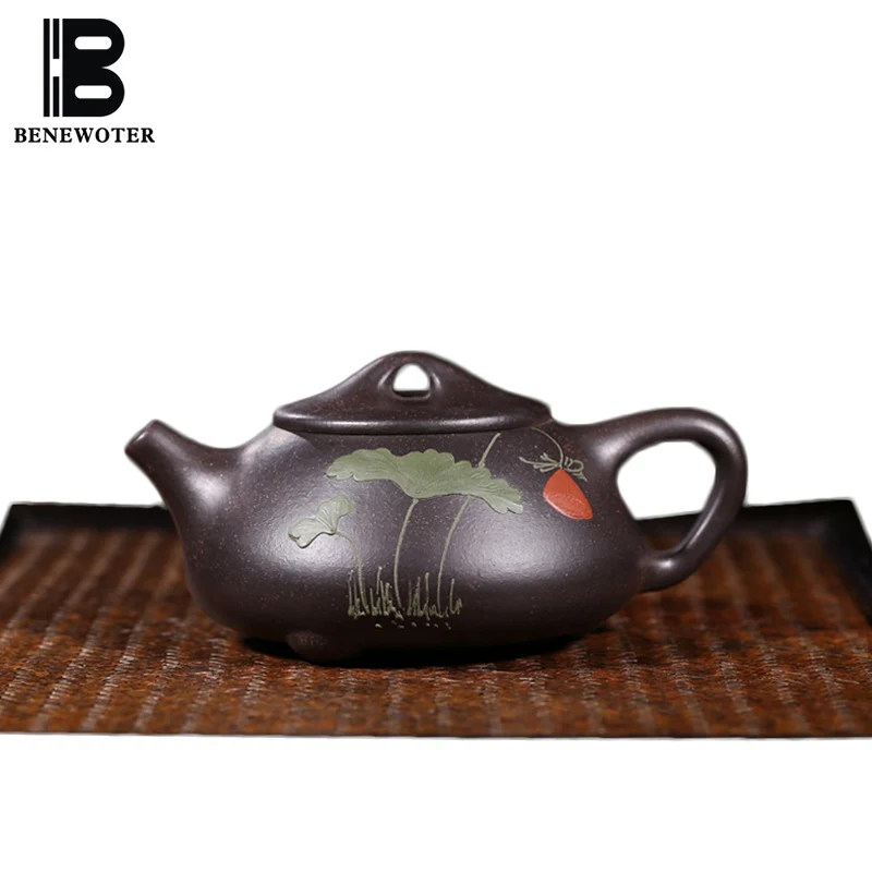 350ml Authentic Yixing Purple Clay Teapot Vintage Shipiao Pot Raw Ore