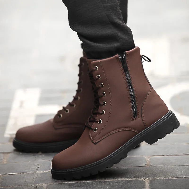 men's low heel boots
