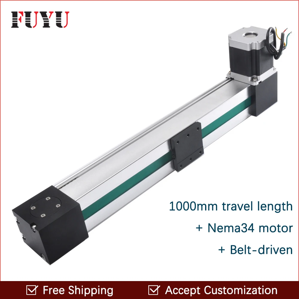 Free shipping High Speed 2000mm Belt Drive Cnc Linear Guide Rail Slide Motion Stage Stepper Motor Nema 34 Free shipping High Speed 2000mm Belt Drive Cnc Linear Guide Rail Slide Motion Stage Stepper Motor Nema 34