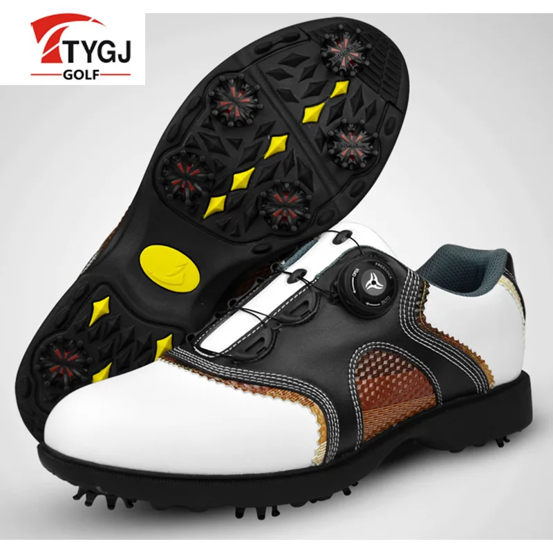 Гольф ручки Pgm обувь для гольфа мужская водонепроницаемая удобная ручка система подлинные Spikers винтовое запирающее устройство кроссовки