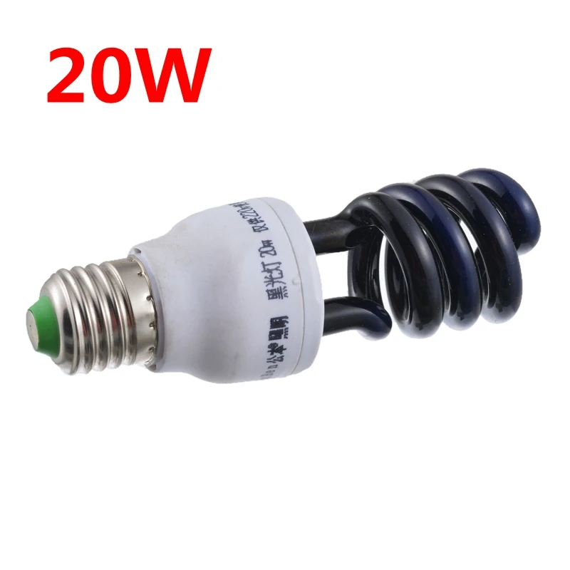 220V E27 15-40W UV светильник лампы УФ ультрафиолетовые люминесцентные CFL светильник лампа Спиральные энергосберегающие черный светильник фиолетовый лампы светильник Инж