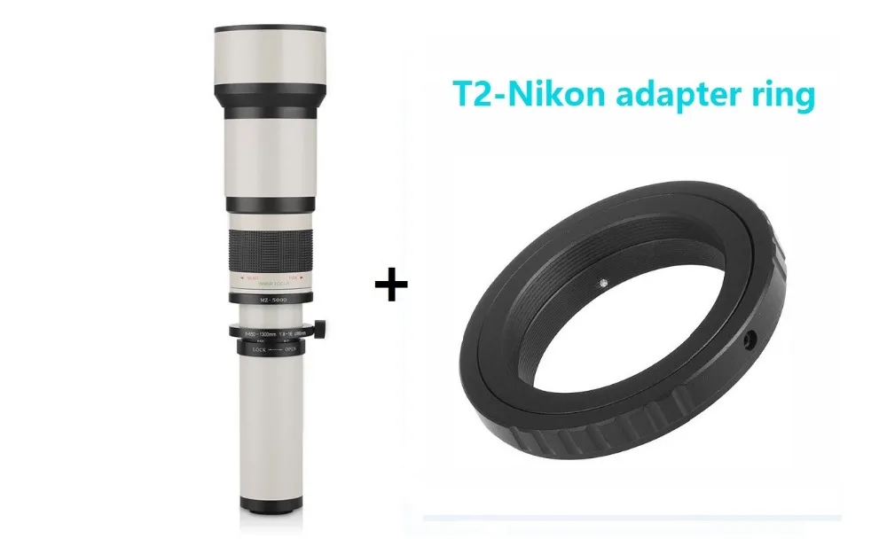 US $194.18 Lightdow 6501300mm F80F16 Super Telephoto Manual Zoom LensT2AI For Nikon D3100 D3200 D5000 D5100 D5200 D7100 DSLR Camera
