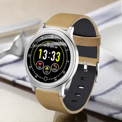 Умные часы для мужчин металлический поддерживающий ремень водонепроницаемый монитор кровяного давления пульса уведомления Smartwatch для IOS