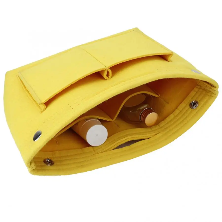 

Shoes Bag Travel Portable Transparent Portable Multi-pockets Felt Makeups Cosmetics Storage Bag Organizer Holder Closet