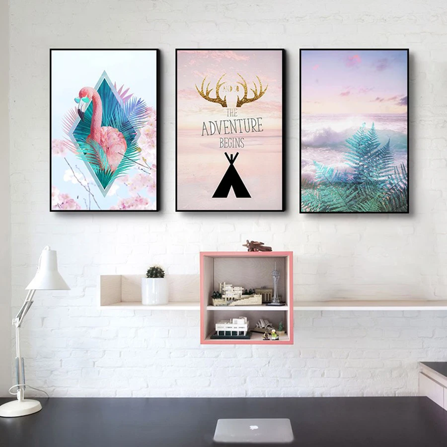 flamingo poster and print