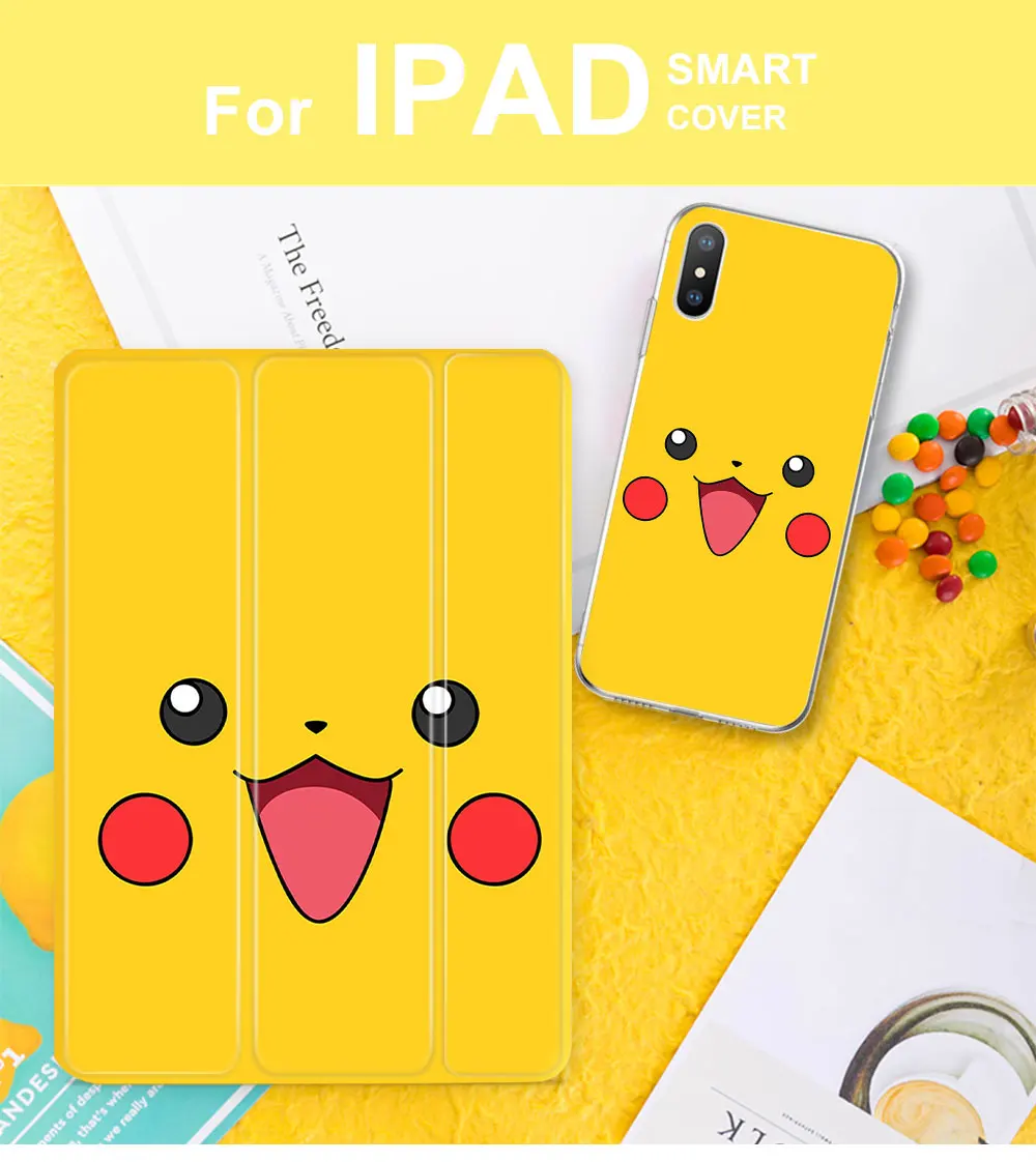 

Japan Cartoon Magnet Flip Cover For iPad Pro 9.7 air 10.5 11 12.9 2018 Air2 Mini 2 3 4 5 2019 Tablet Case For ipad 9.7 2017 2018