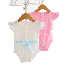

KAVKAS Summer Baby Girl Clothes Pink Baby Rompers Birthday Baby Girl Dress Kids Clothes Roupas Bebe Newborn Children Clothes