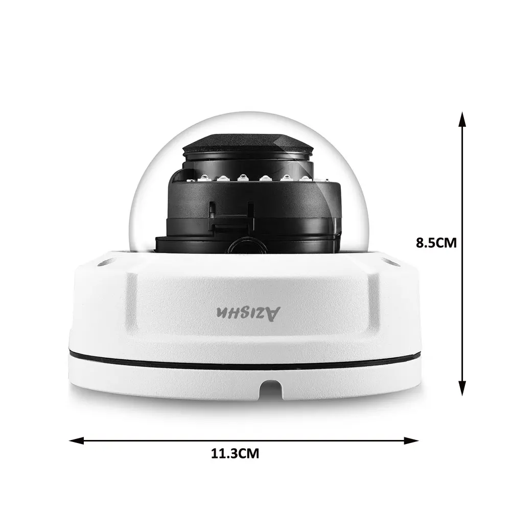  AZISHN Vandalproof 3MP HD POE IP Camera CCTV Indoor Outdoor Home Security Surveillance Dome Network - 32935058023
