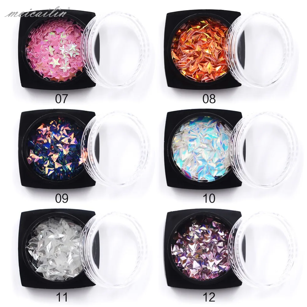 Unicorn Chameleon AB Color Nail Sequins  (6)