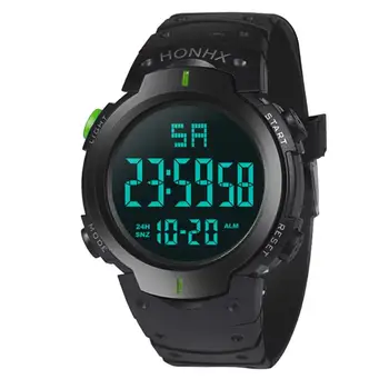 

2017 New Fashion Waterproof Men's Boy LCD Digital Stopwatch Date Rubber Sport Wrist Watch L11631018