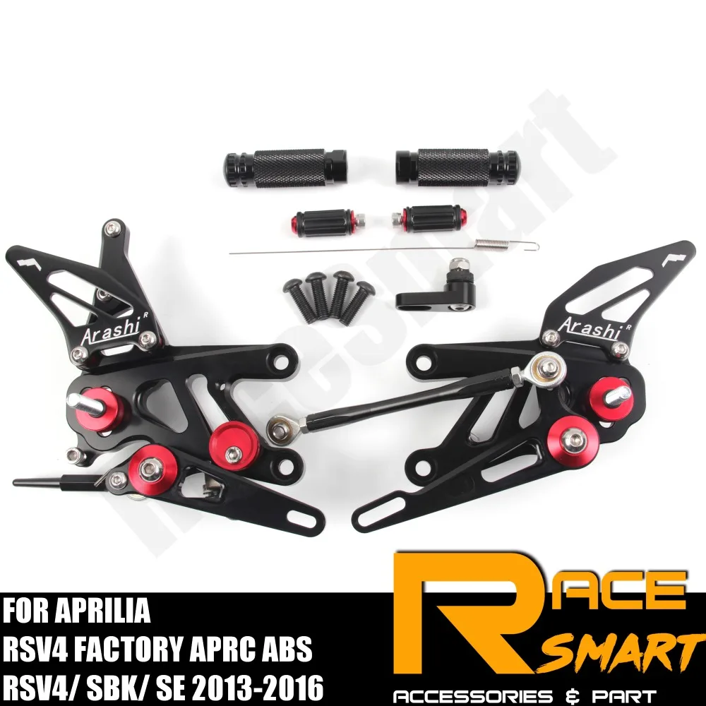 

FOR APRILIA RSV4 FACTORY APRC ABS RSV4 2013 - 2016 Rear Footrests Foot Rest Pegs Motorcycle Accessories CNC Adjustable Rearset