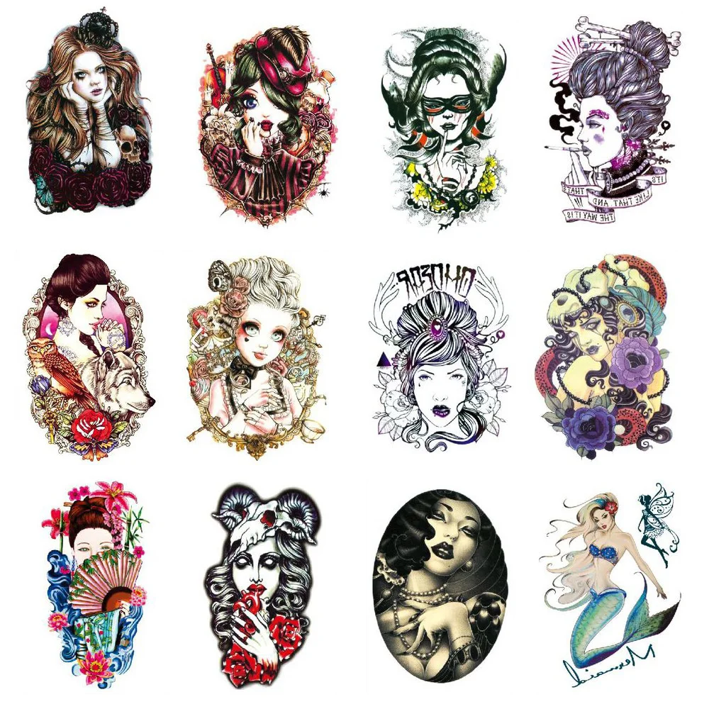 

Men's and women's waterproof temporary tattoo stickers body art fashion tattoo stickers flower arm waterproof tattoo stickers