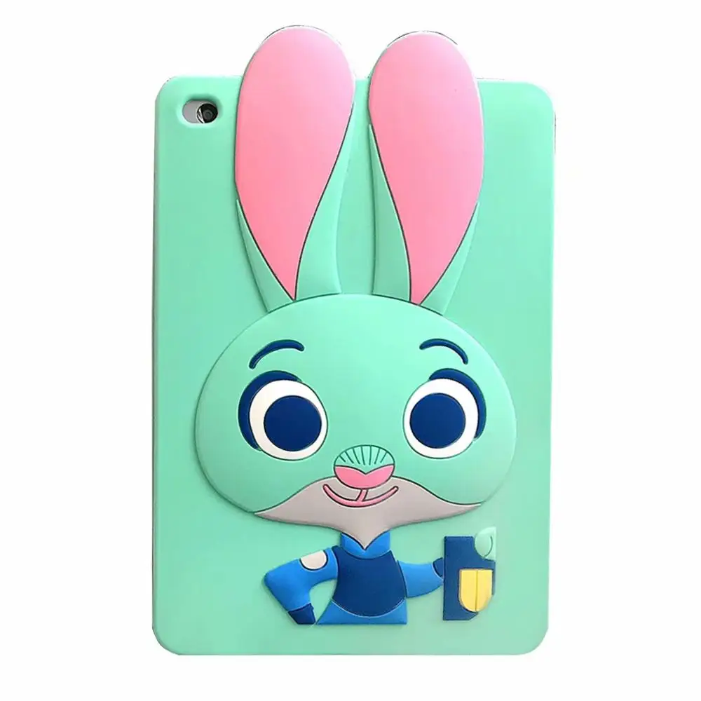 For iPad 6 Air 2 Милый чехол-Кролик для iPad 2/3/4 Air 1 2 Mini 1 2 3 4 Мягкая силиконовая задняя крышка для iPad Pro 9,7 10,5 планшет Funda+ ручка - Цвет: For iPad 6 Air 2