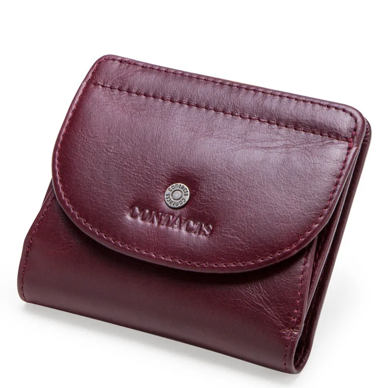 

Fashion First Layer Cowhide Ladies Purse High Quality Genuine Leather Multi-function Small Card Bag Cute Lady Cow Leather Wallet
